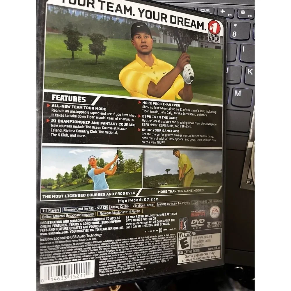 Tiger Woods PGA Tour 07 Sony PlayStation 2‎ PS2 Game CIB EA Sports